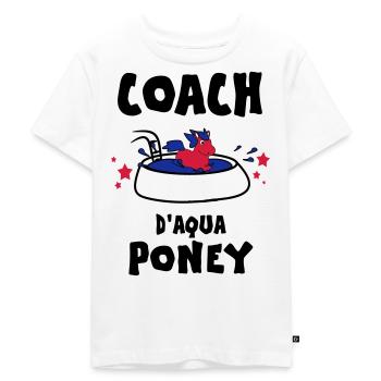 coach aqua poney - T-shirt Premium bio Enfant - blanc - Devant - Hailey (125cm)