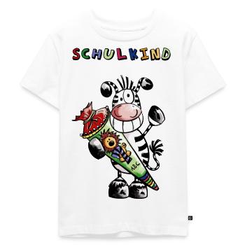 Schulkind - Kinder Premium Bio T-Shirt - Weiß - Vorne - Hailey (125cm)