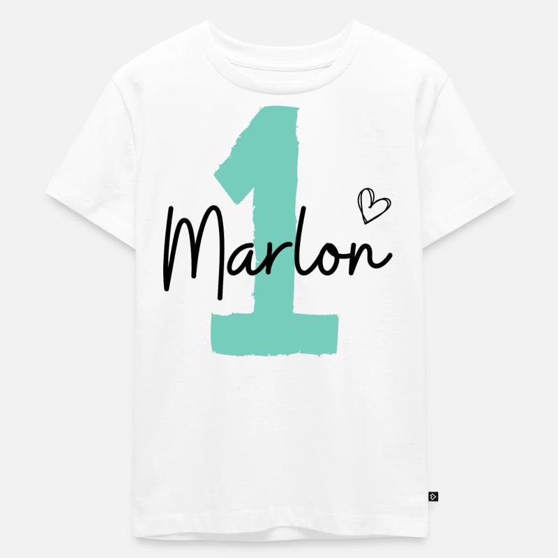 Marlon - Kinder Premium Bio T-Shirt - Weiß