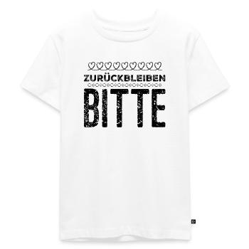 Vorsicht - Kinder Premium Bio T-Shirt - Weiß - Vorne - Hailey (125cm)