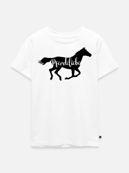 Pferd Pferdeliebe - Kinder Premium Bio T-Shirt - Weiß