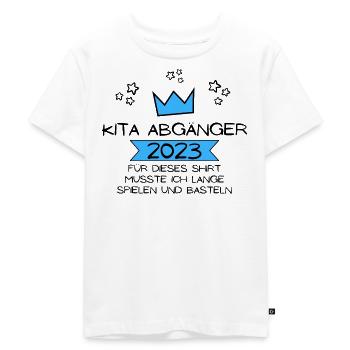 Kinder Kita Abgänger 2023 Kita Absolvent - Kinder Premium Bio T-Shirt - Weiß - Vorne - Hailey (125cm)
