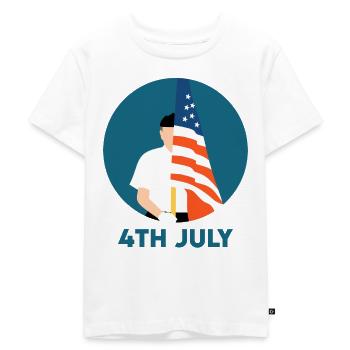 4 juillet - T-shirt Premium bio Enfant - blanc - Devant - Hailey (125cm)
