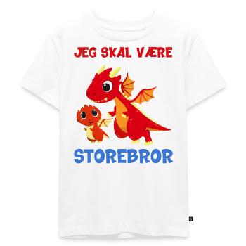 Jeg skal være storebror trække på gave fødsel - Premium økologisk T-shirt til børn - hvid - Foran - Hailey (125cm)