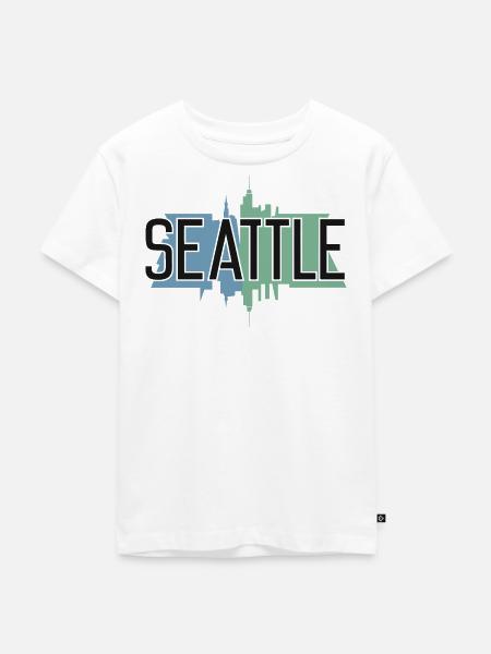 Seattle Washington - Kinder Premium Bio T-Shirt - Weiß