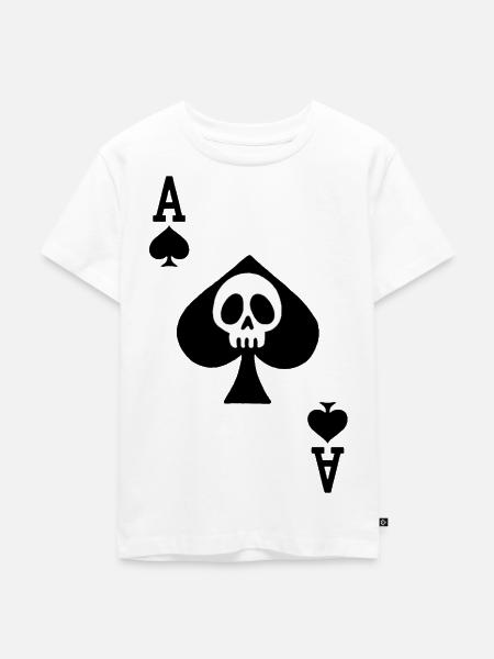 Pik-Schädel - Kinder Premium Bio T-Shirt - Weiß