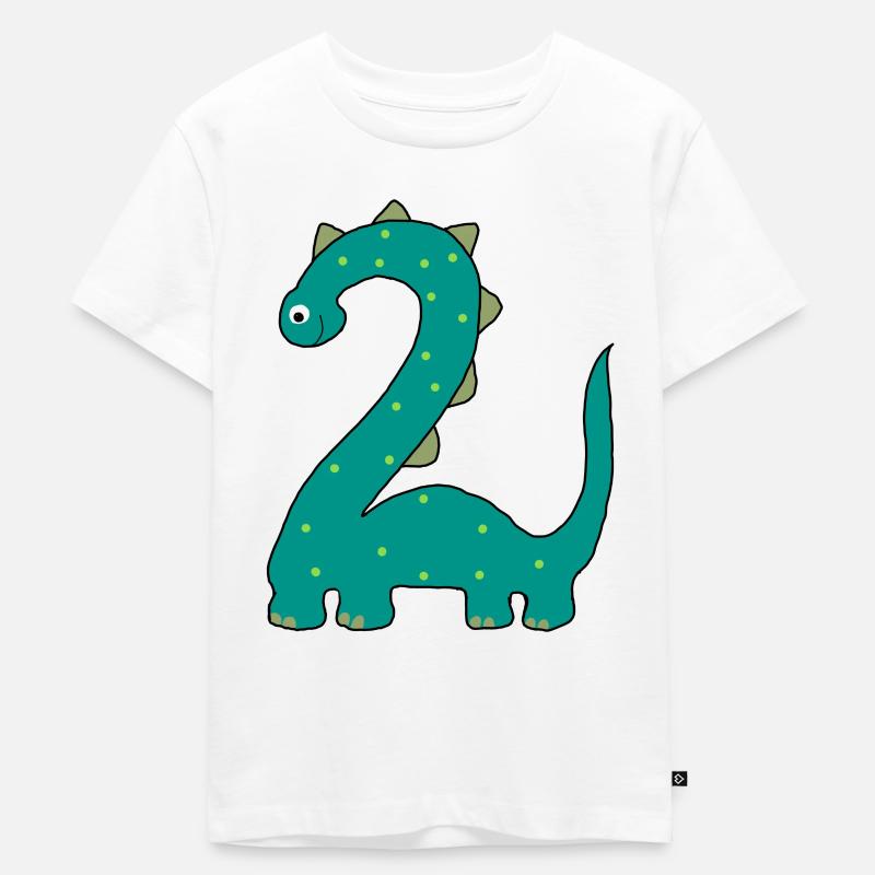 Langhals 2 - Kinder Premium Bio T-Shirt - Weiß
