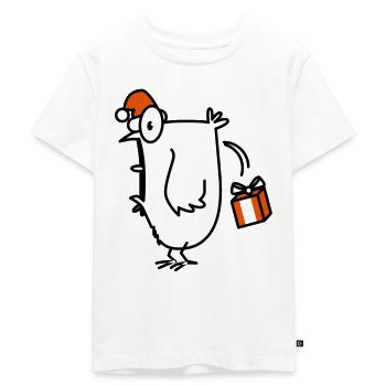poussin de noël poulet de noël - T-shirt Premium bio Enfant - blanc - Devant - Hailey (125cm)
