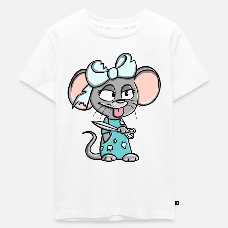 Susi Schnipp Schnapp freche Maus Design Statement - Kinder Premium Bio T-Shirt - Weiß