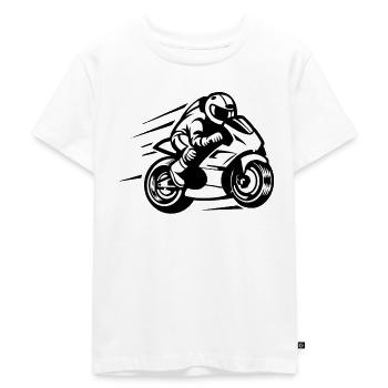 Motorrad - Kinder Premium Bio T-Shirt - Weiß - Vorne - Hailey (125cm)