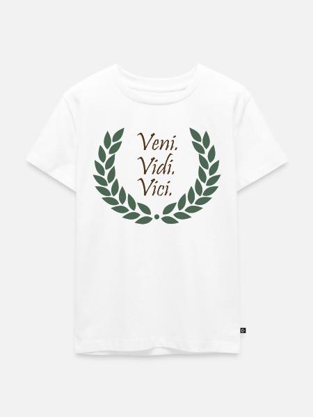 Veni. Vidi. Vici. - Kinder Premium Bio T-Shirt - Weiß