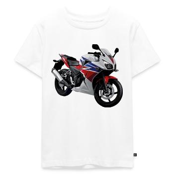 Motorrad - Kinder Premium Bio T-Shirt - Weiß - Vorne - Hailey (125cm)