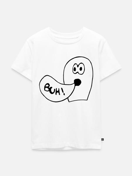 Geist Buh! - Kinder Premium Bio T-Shirt - Weiß