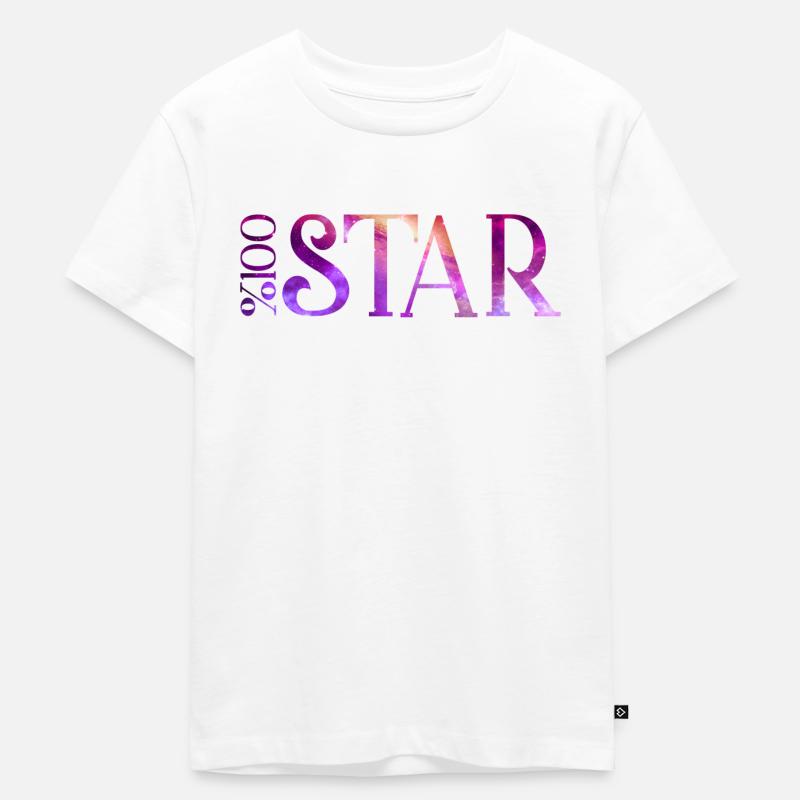 Star - Kinder Premium Bio T-Shirt - Weiß