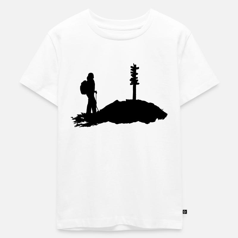 Wandern, Wanderin - Kinder Premium Bio T-Shirt - Weiß