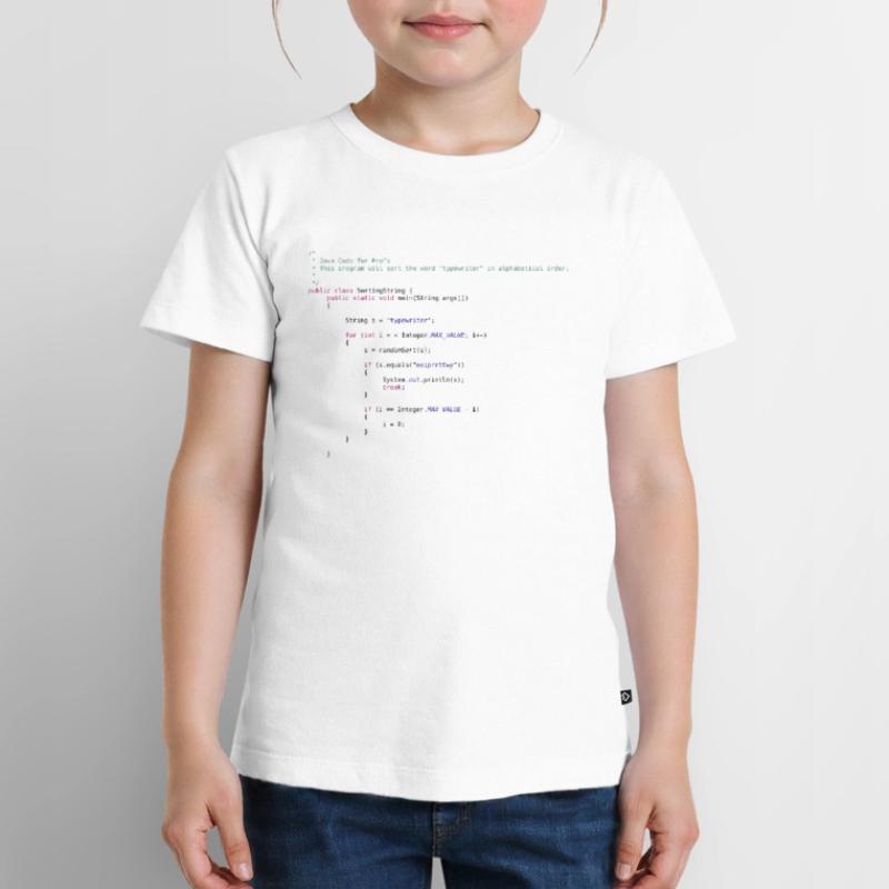 funny Java code to sort Kids Premium Organic T-Shirt