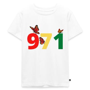 971 Guadeloupe - Kinder Premium Bio T-Shirt - Weiß - Vorne - Hailey (125cm)