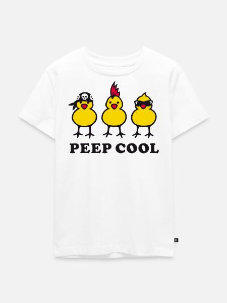 Peep Cool - Kinder Premium Bio T-Shirt - Weiß