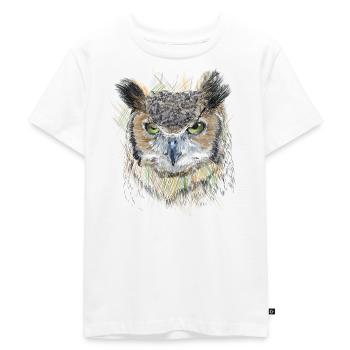Owl - Kids Premium Organic T-Shirt - white - Front - Hailey (125cm)
