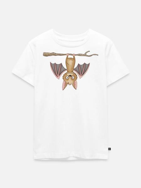 süße Fledermaus - Kinder Premium Bio T-Shirt - Weiß
