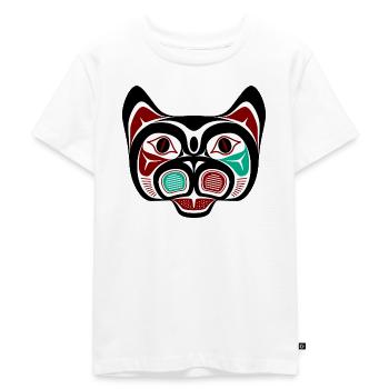 Northwest Pacific coast Haida Kitty - Kids Premium Organic T-Shirt - white - Front - Hailey (125cm)