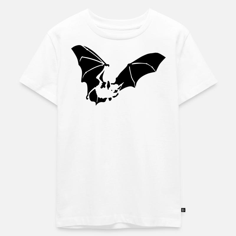 Fledermaus - Kinder Premium Bio T-Shirt - Weiß