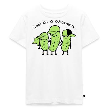 cool as a cucumber - Kids Premium Organic T-Shirt - white - Front - Hailey (125cm)