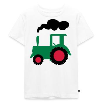 traktor trecker landwirtschaft - Kinder Premium Bio T-Shirt - Weiß - Vorne - Hailey (125cm)