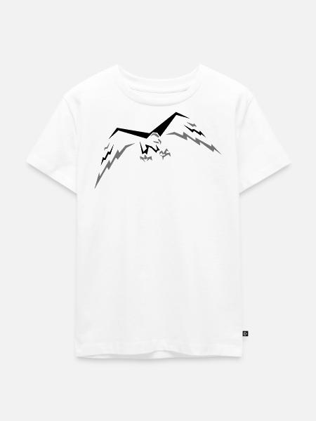 Flying Hawk - Kinder Premium Bio T-Shirt - Weiß