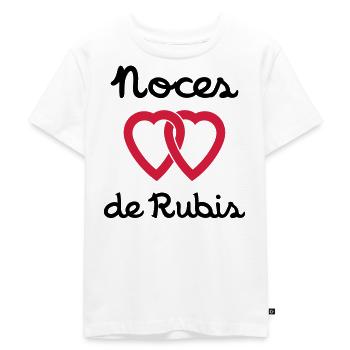 Noces de Rubis - T-shirt Premium bio Enfant - blanc - Devant - Hailey (125cm)
