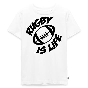 Rugby - Kids Premium Organic T-Shirt - white - Front - Hailey (125cm)