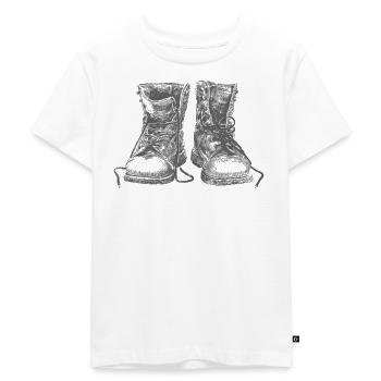 Schuhe - Kinder Premium Bio T-Shirt - Weiß - Vorne - Hailey (125cm)