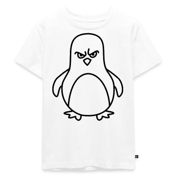 lustiger pinguin - Kinder Premium Bio T-Shirt - Weiß - Vorne - Hailey (125cm)