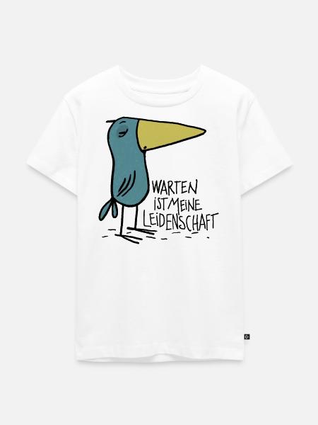 warten - Kinder Premium Bio T-Shirt - Weiß