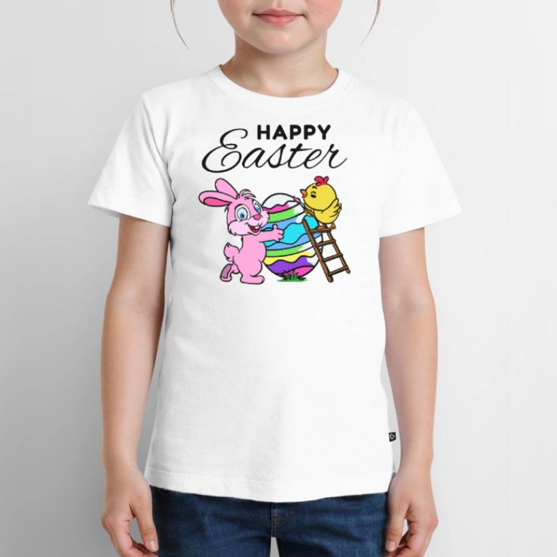 Happy Easter Easter Bunny Easter Chick Sweet Kids Premium Organic T-Shirt