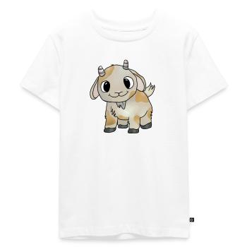 kleine Ziege - Kinder Premium Bio T-Shirt - Weiß - Vorne - Hailey (125cm)
