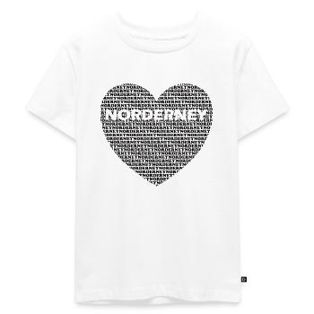 Norderney Heart - Kids Premium Organic T-Shirt - white - Front - Hailey (125cm)