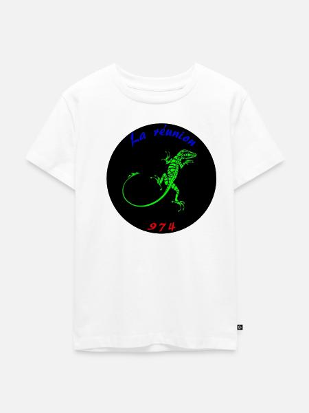 Réunion - Kinder Premium Bio T-Shirt - Weiß
