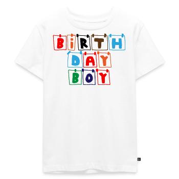 Geburtstagskind Farbe Banner - Kinder Premium Bio T-Shirt - Weiß - Vorne - Hailey (125cm)