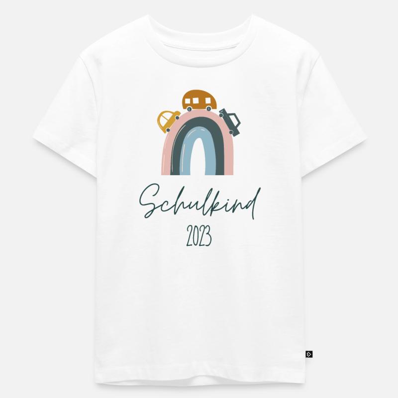 Schulkind 2023 - Kinder Premium Bio T-Shirt - Weiß