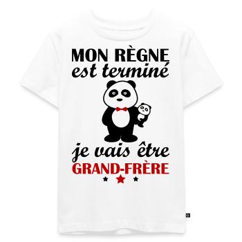 Mon règne est terminé, grand-frère, Panda - T-shirt Premium bio Enfant - blanc - Devant - Hailey (125cm)