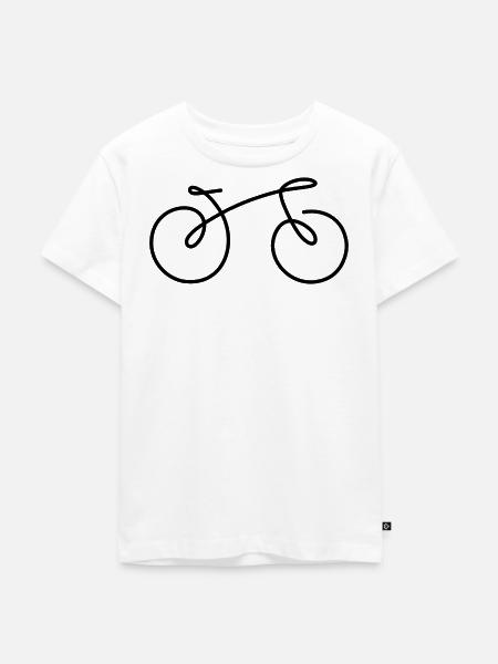 Fahrrad Linie - Kinder Premium Bio T-Shirt - Weiß
