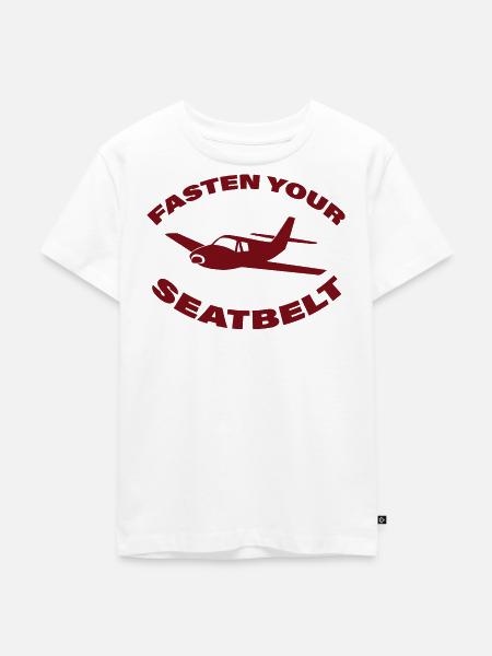FASTEN YOUR SEATBELT - Kinder Premium Bio T-Shirt - Weiß
