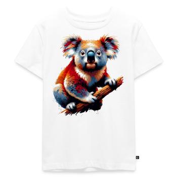 Koala - Kinder Premium Bio T-Shirt - Weiß - Vorne - Hailey (125cm)