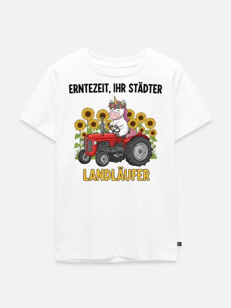Erntezeit Landläufer - Kinder Premium Bio T-Shirt - Weiß