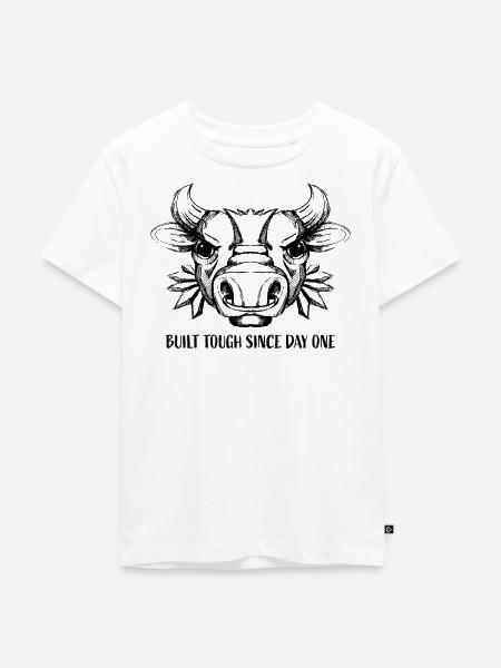 Stierkopf - Kinder Premium Bio T-Shirt - Weiß
