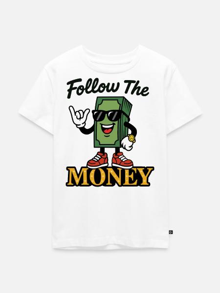 Folgen Sie dem Geld - Kinder Premium Bio T-Shirt - Weiß