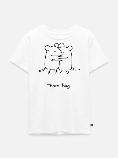 Team hug - Kinder Premium Bio T-Shirt - Weiß