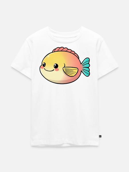 Fisch - Kinder Premium Bio T-Shirt - Weiß