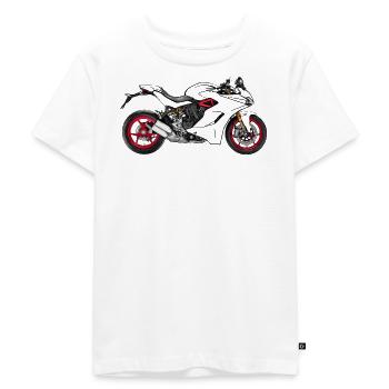 Motorrad - Kinder Premium Bio T-Shirt - Weiß - Vorne - Hailey (125cm)